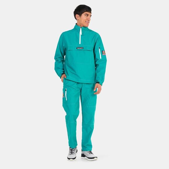 NWT Men's Timberland DWR Lightweight Hiking Pants size M in Teal Neon Gorpcore - Picture 1 of 5